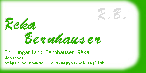 reka bernhauser business card